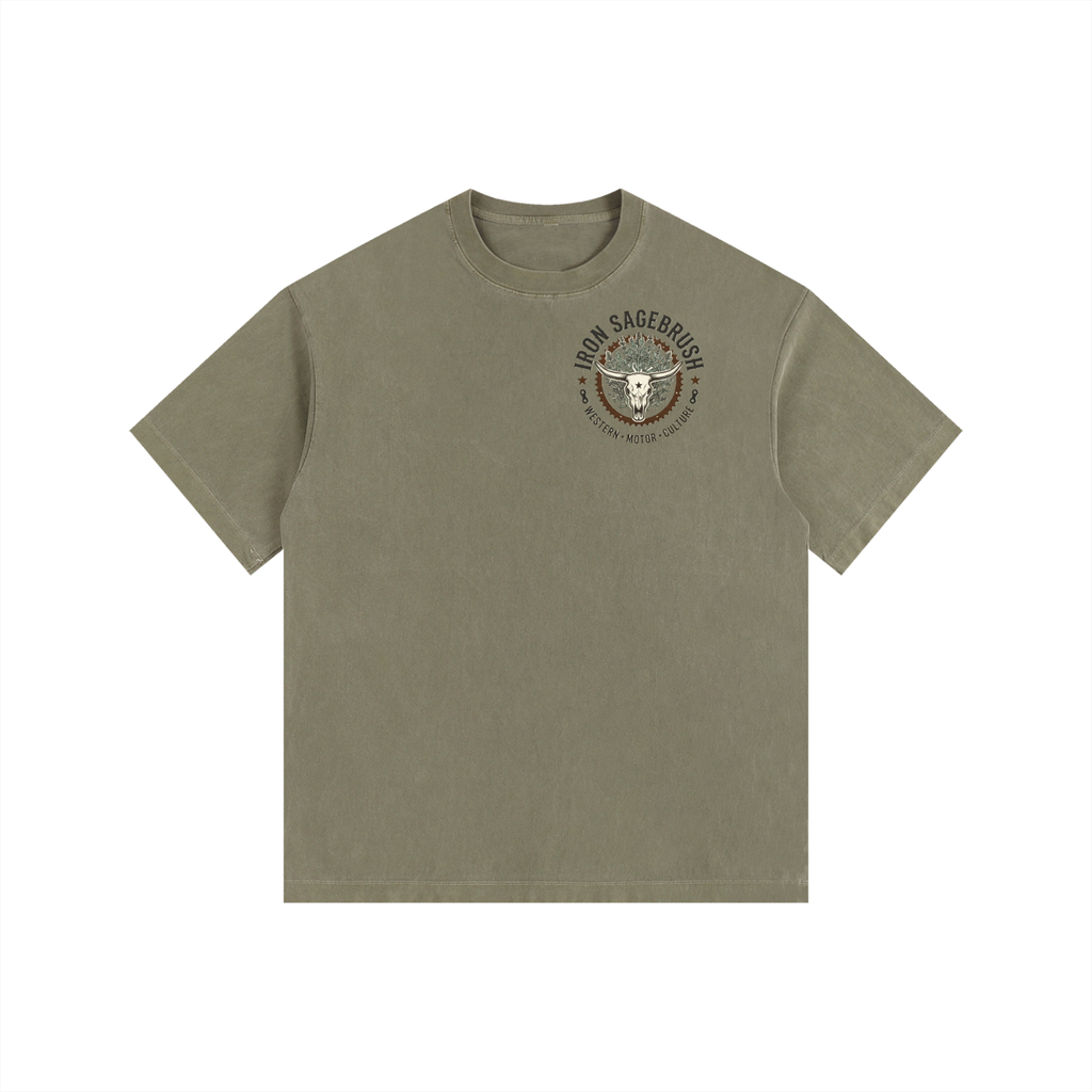 Sproket and sage logoed Vintage Washed Oversized Cotton T-Shirt