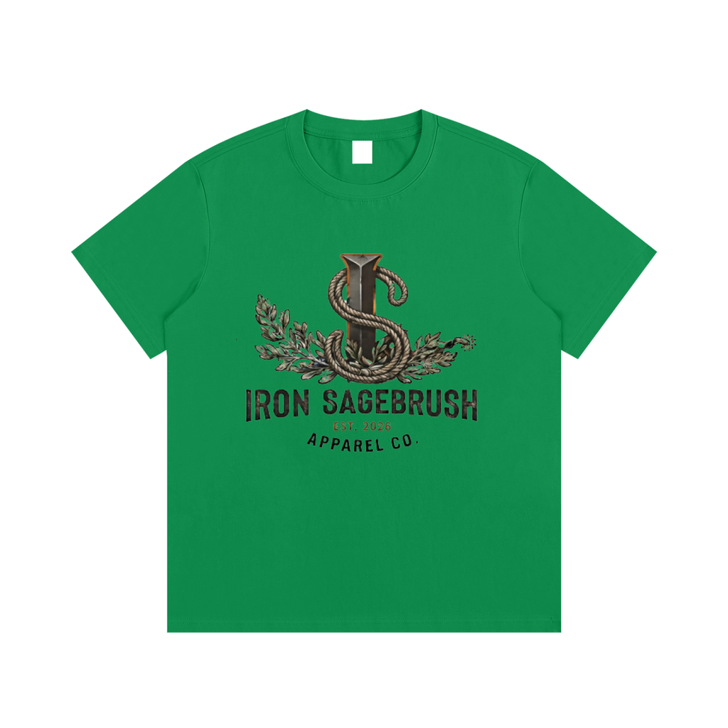 Logoed front fluffy cow in the back Essential Cotton T-Shirt