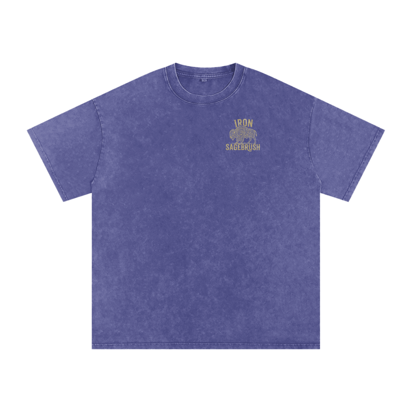 Fluffy Cows (light image) Snow Washed Oversized Cotton T-Shirt