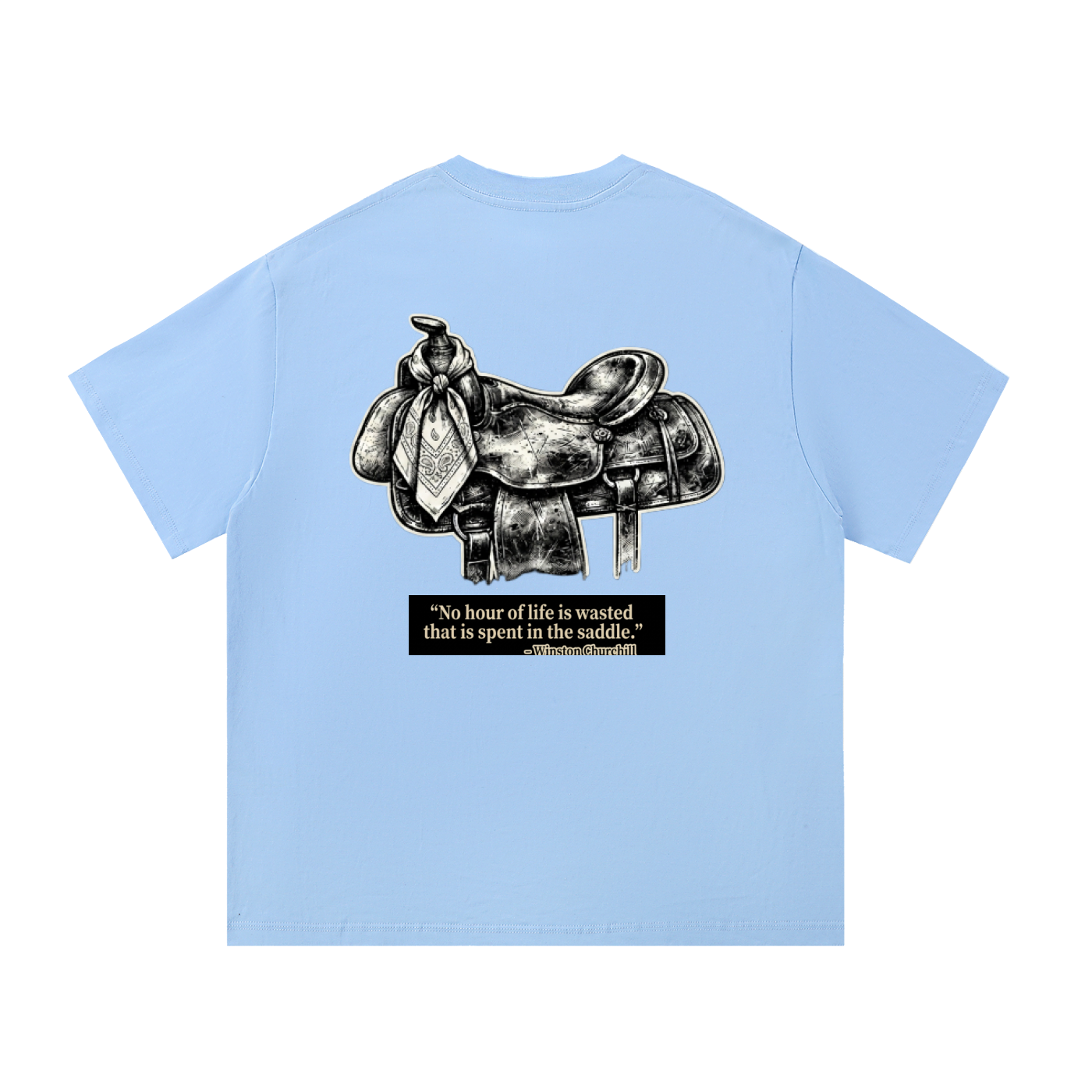 Churchill Quote saddle shirt Essential Cotton T-Shirt