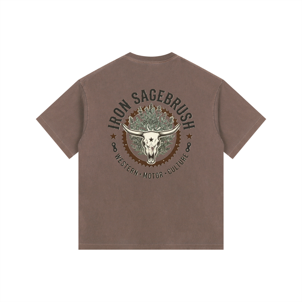 Sproket and sage logoed Vintage Washed Oversized Cotton T-Shirt