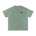 Fluffy cow (dark logo) Snow Washed Oversized Cotton T-Shirt