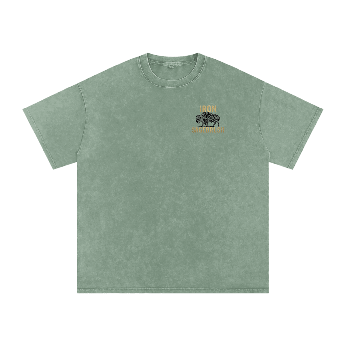 Fluffy cow (dark logo) Snow Washed Oversized Cotton T-Shirt