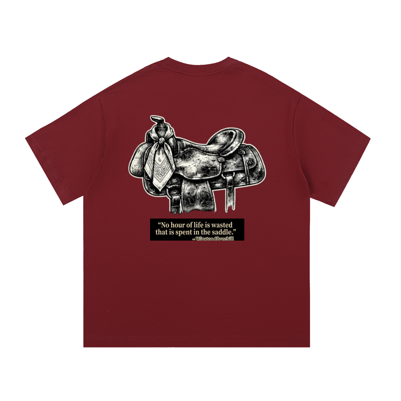 Churchill Quote saddle shirt Essential Cotton T-Shirt
