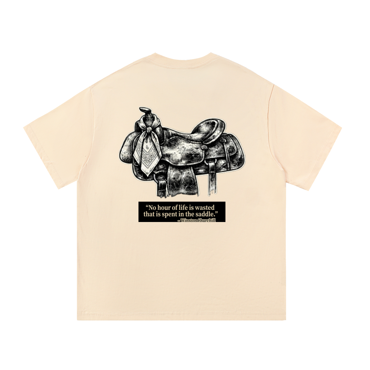 Churchill Quote saddle shirt Essential Cotton T-Shirt