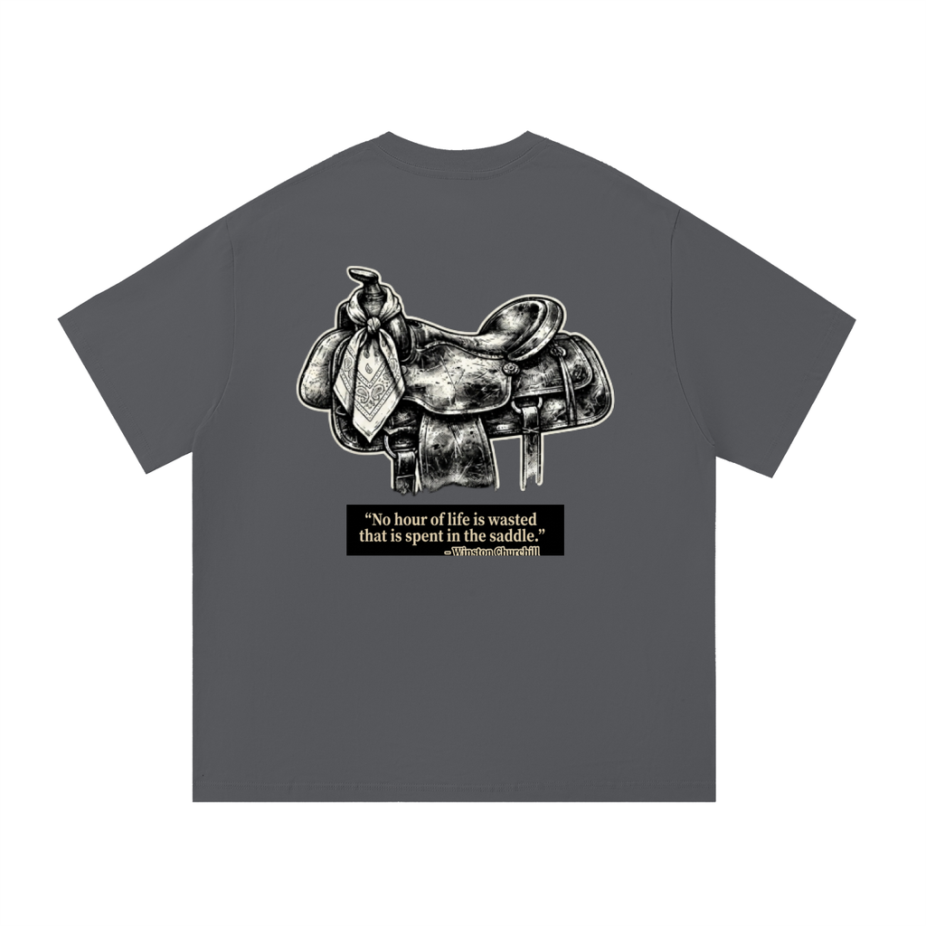 Churchill Quote saddle shirt Essential Cotton T-Shirt
