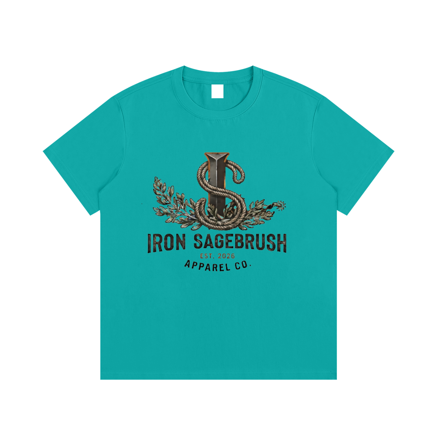 Logoed front fluffy cow in the back Essential Cotton T-Shirt
