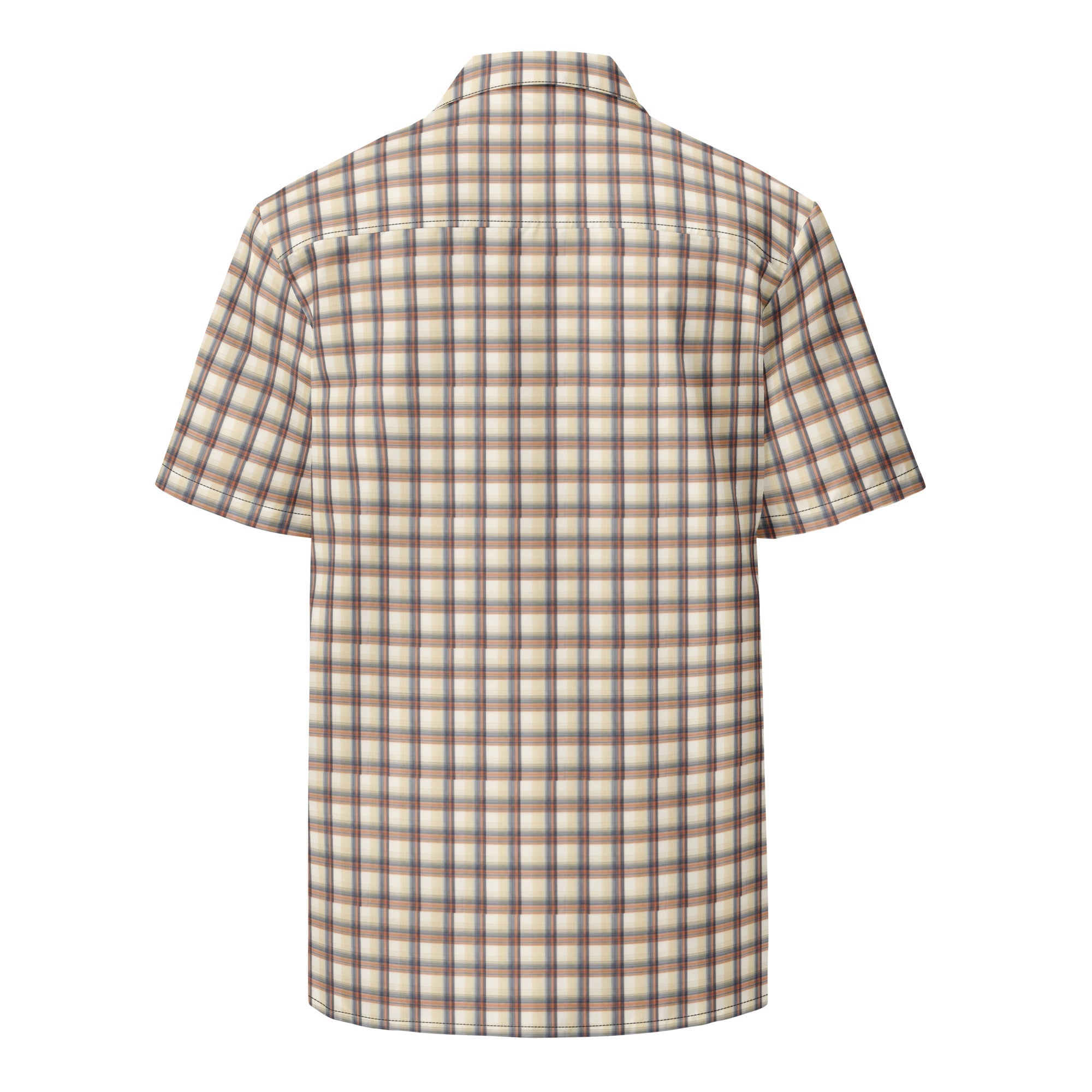 Open Range western plaid short-sleeve button-up - back view