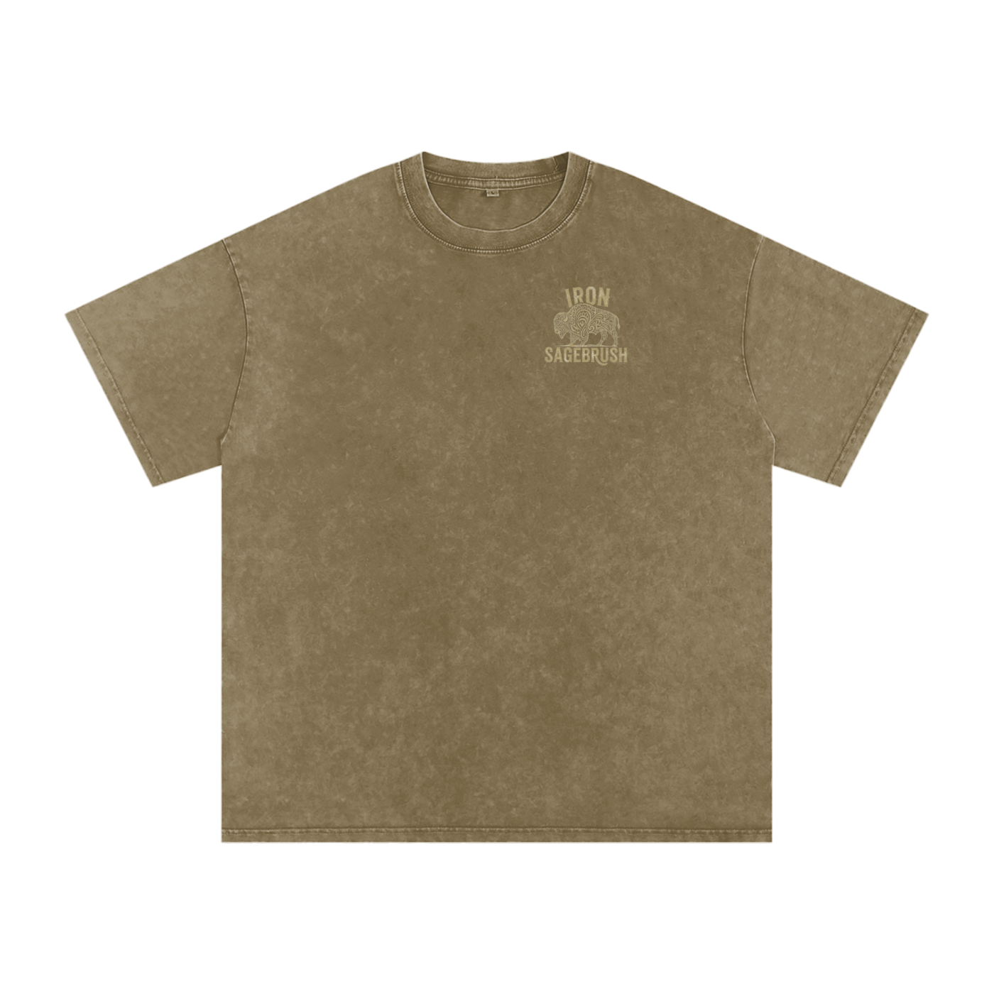Fluffy Cows (light image) Snow Washed Oversized Cotton T-Shirt