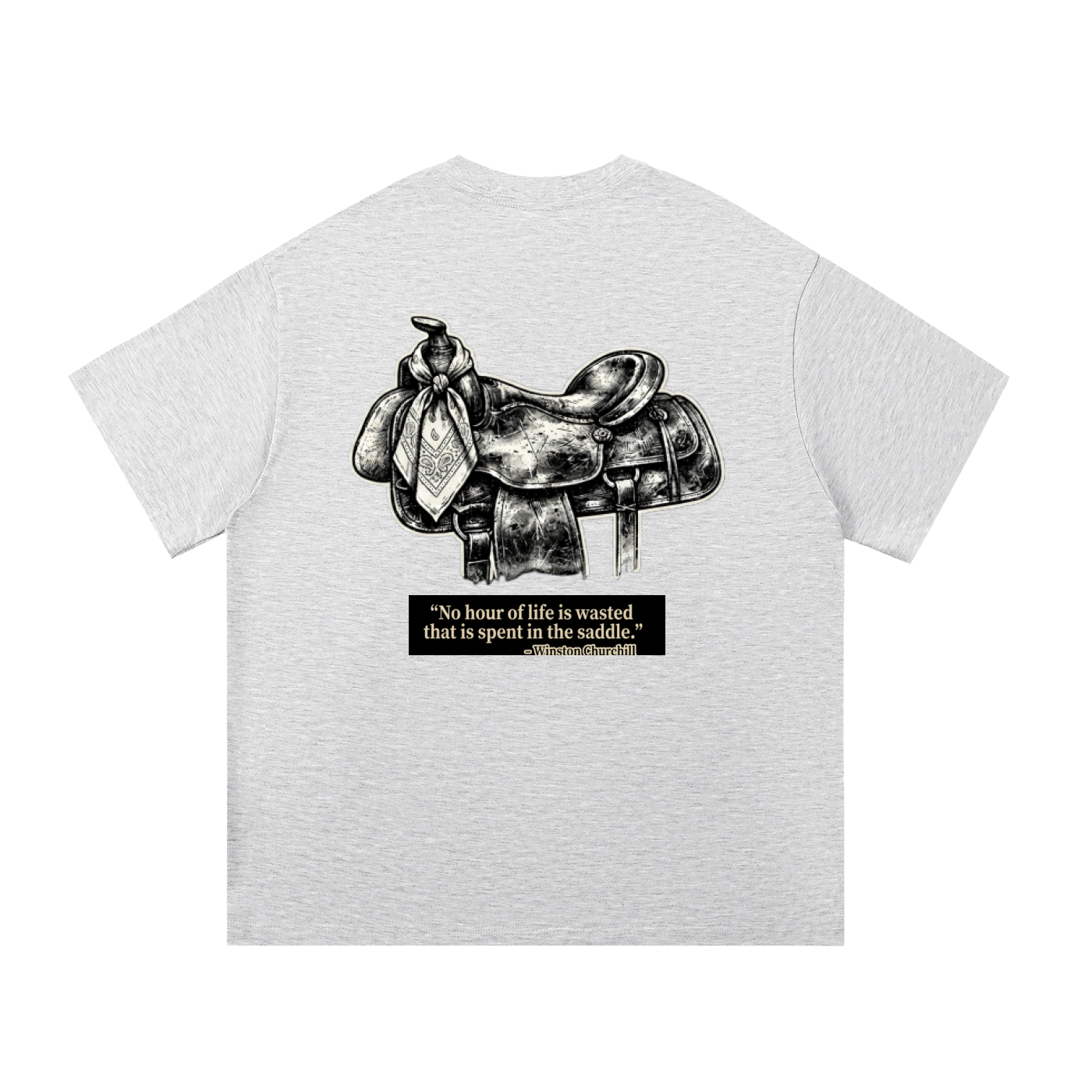 Churchill Quote saddle shirt Essential Cotton T-Shirt