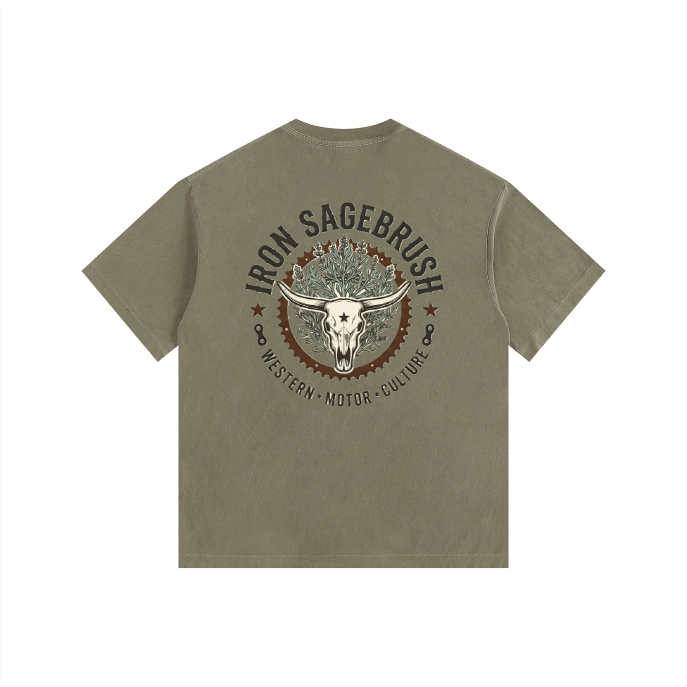 Sproket and sage logoed Vintage Washed Oversized Cotton T-Shirt