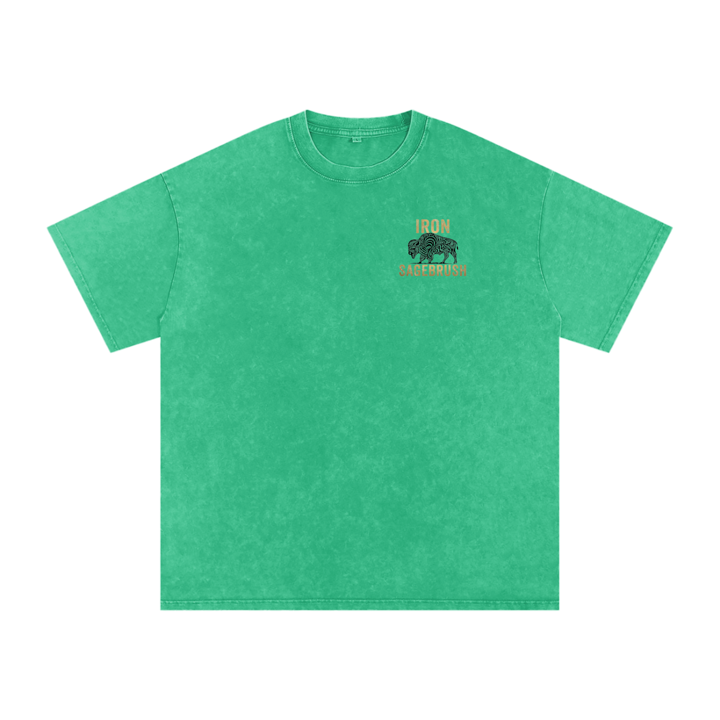 Fluffy cow (dark logo) Snow Washed Oversized Cotton T-Shirt