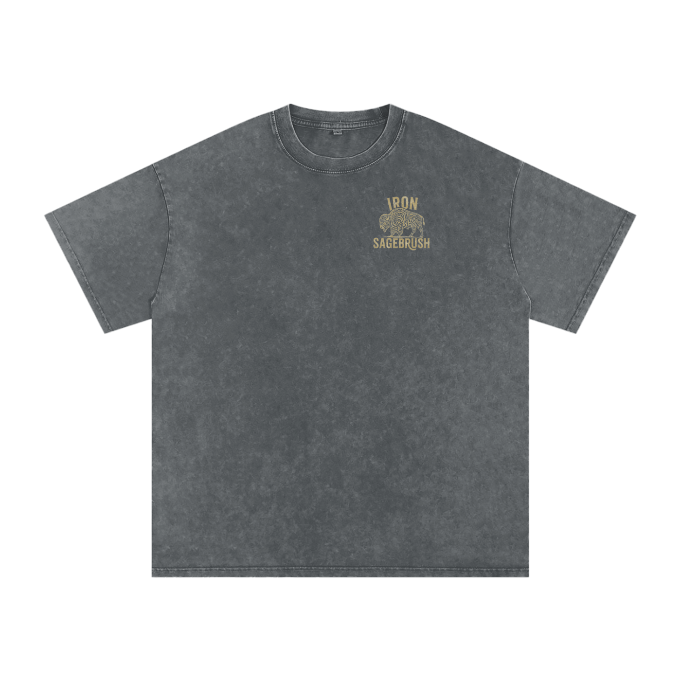 Fluffy Cows (light image) Snow Washed Oversized Cotton T-Shirt