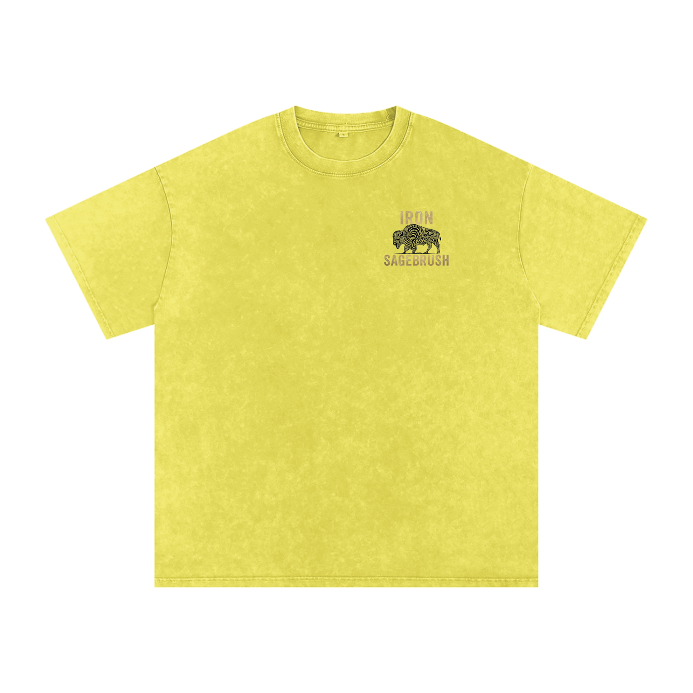 Fluffy cow (dark logo) Snow Washed Oversized Cotton T-Shirt