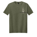 Iron Sagebrush Wave western T-shirt in Heathered Olive - front view