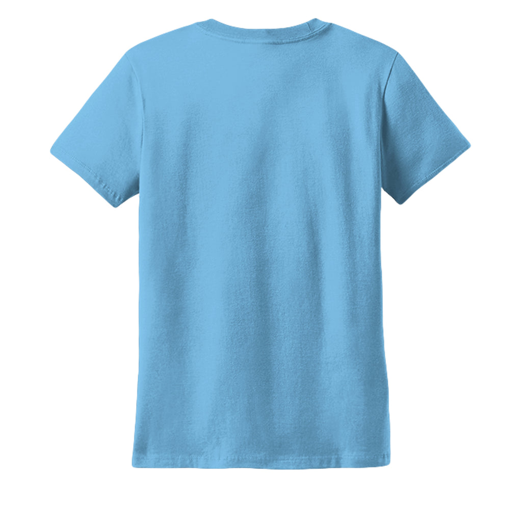 Cactus Logo women's western T-shirt in Aquatic Blue - back view