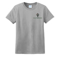 Cactus Logo women's western T-shirt in Ash - front view