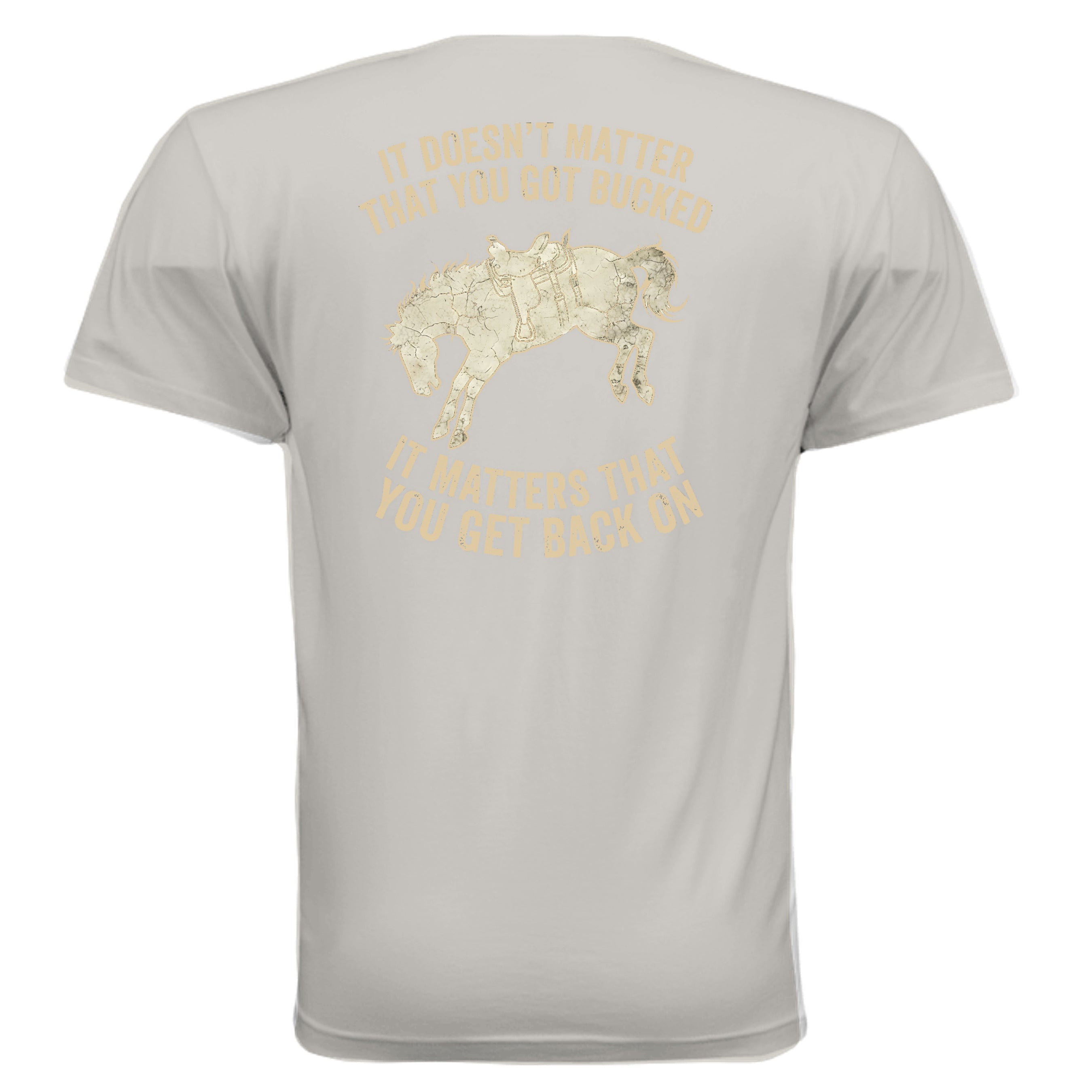 Iron Sagebrush Bucked T-Shirt in Light Gray - Back