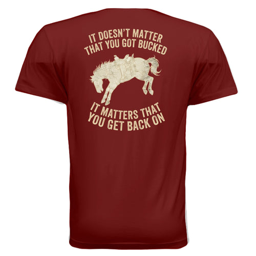 Iron Sagebrush Bucked T-Shirt in Cardinal - Back