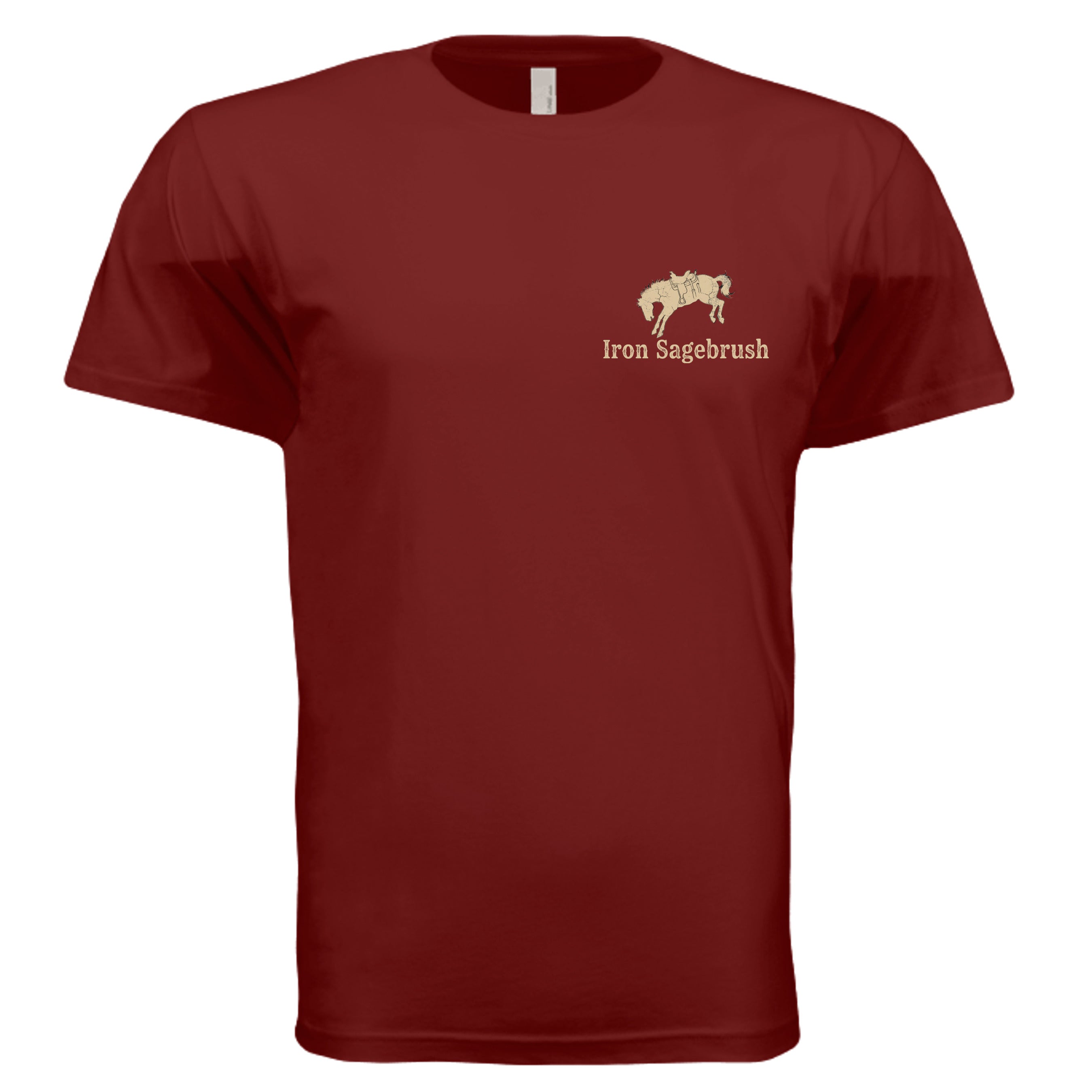 Iron Sagebrush Bucked T-Shirt in Cardinal - Front
