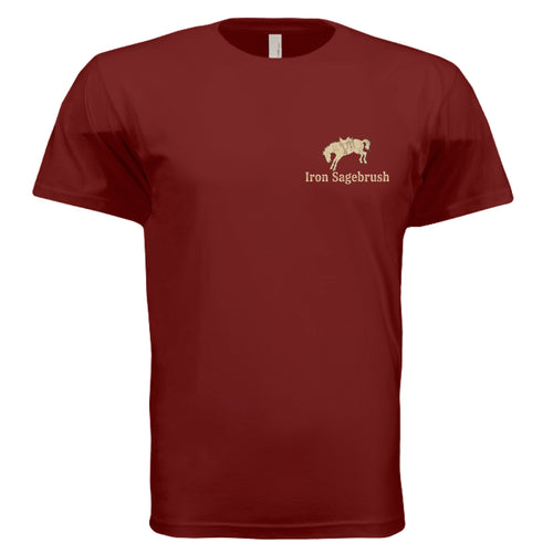 Iron Sagebrush Bucked T-Shirt in Cardinal - Front