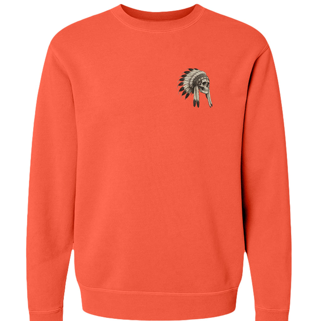 Iron Sagebrush Warrior Spirit Pigment-Dyed Crewneck Sweatshirt in Pigment Amber - Front