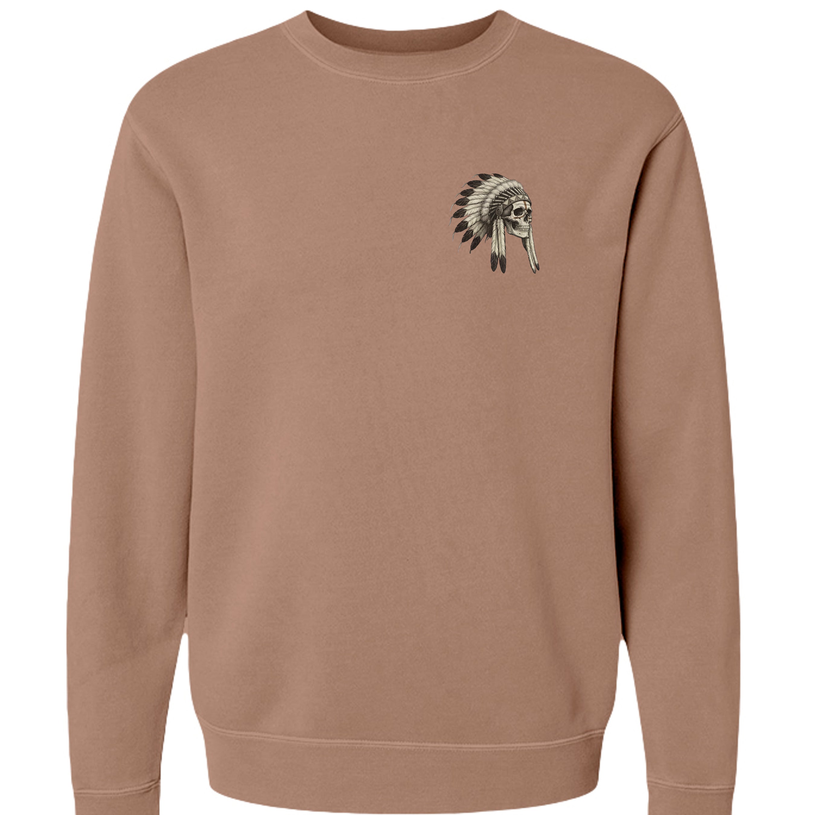 Iron Sagebrush Warrior Spirit Pigment-Dyed Crewneck Sweatshirt in Pigment Clay - Front