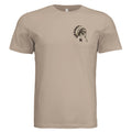 Warrior Spirit western graphic T-shirt in Dust - front view