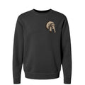 Warrior Spirit premium crewneck in Pigment Black, front view