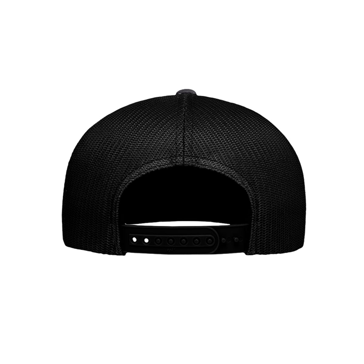 I'd Rather Be Off-Roading trucker hat in charcoal and black - back view