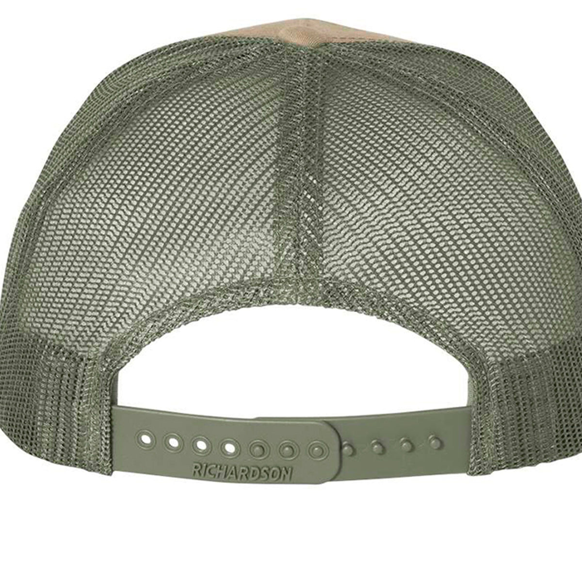 western trucker hat snapback in olive green polyester mesh with adjustable snapback closure